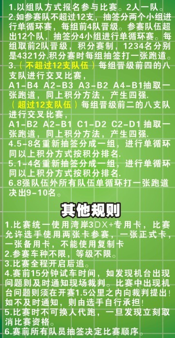 城市英雄汉口店双月赛《湾岸3DX+》规则更改通知