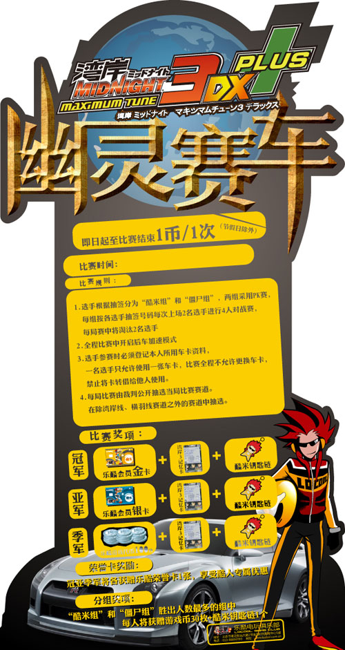 乐酷电玩俱乐部《湾岸3DX+》比赛