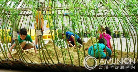 国外儿童乐园设计案例，儿童乐园沙池