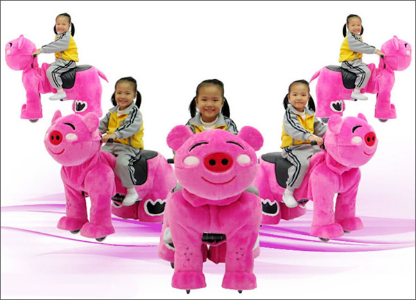 中型儿童毛绒玩具电动车1米以内乘坐效果