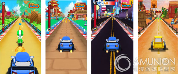 直道飞车赛车游戏机多种游戏场景