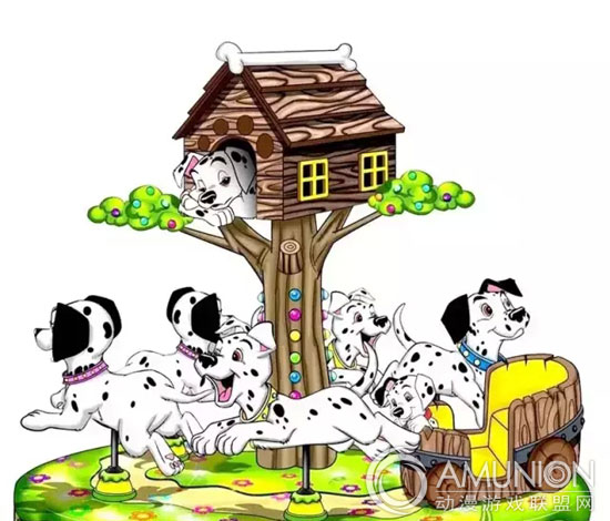 斑点狗转马游乐设备