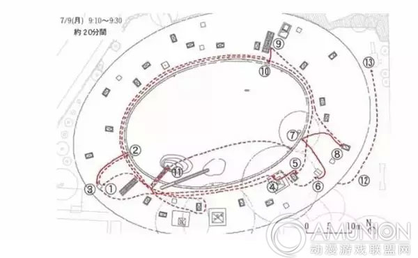 小朋友在幼儿园里奔跑过的线路