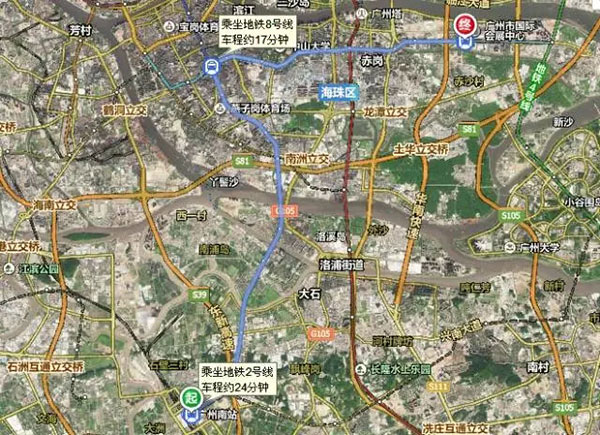 2016亚洲乐园及景点博览会交通路线